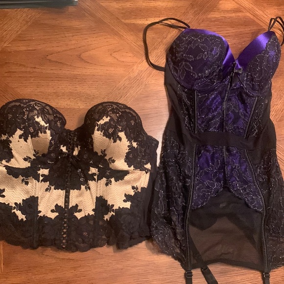 Agent provocateur black lace bra + matching garter belt 36C LINGERIE BUNDLE - Picture 12 of 16